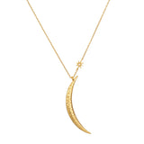 SATYA - Illuminated Path Moon Necklace | Gold