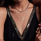 SATYA - Illuminated Path Moon Necklace | Gold