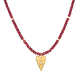 SATYA - Healing Heart Red Onyx Necklace | Gold