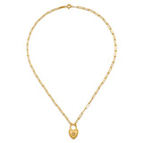 SATYA - Love Everlasting Padlock Heart Necklace | Gold