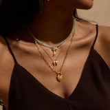 SATYA - Love Everlasting Padlock Heart Necklace | Gold