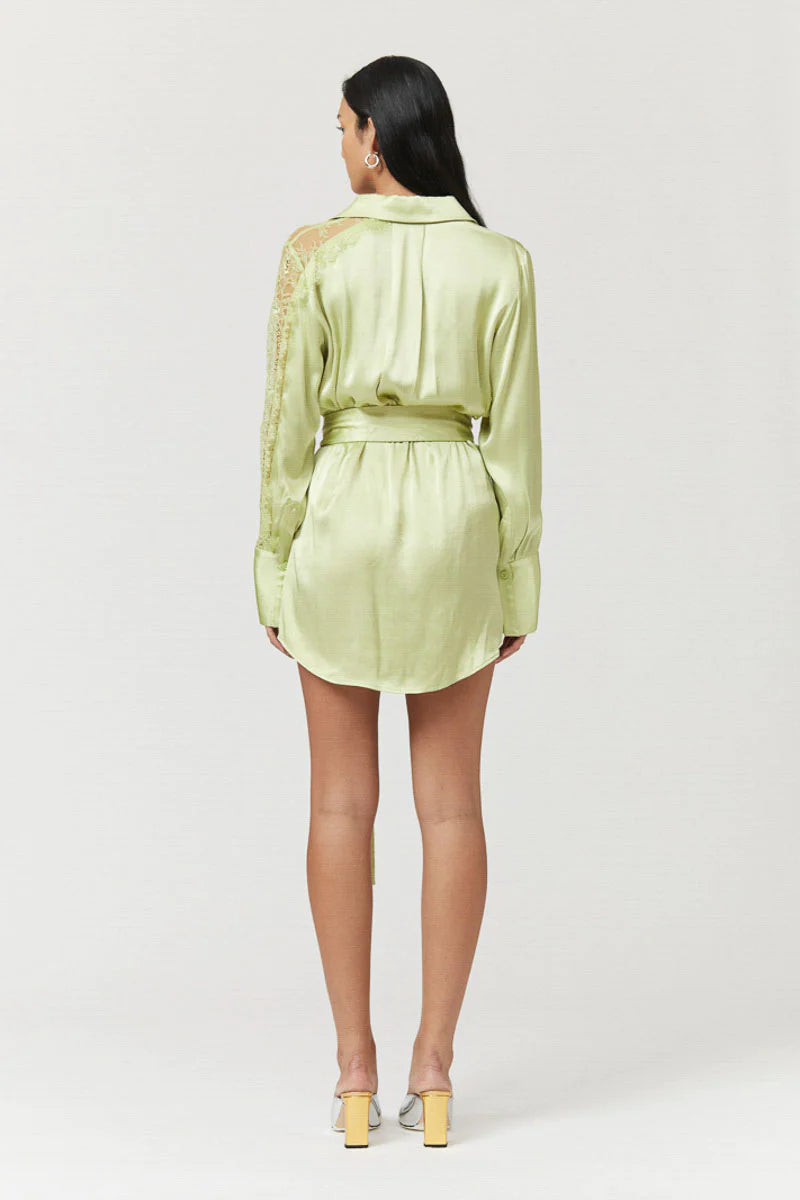 Suboo - Nicky Mini Shirt Dress - Celery Green