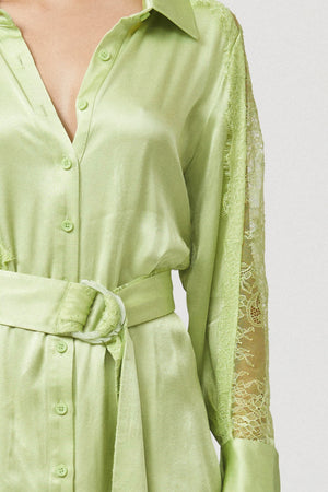 Suboo - Nicky Mini Shirt Dress - Celery Green