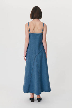 Rowie - Nialley Organic Midi Dress - Classic Denim