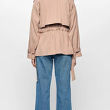 STAPLE THE LABEL - Olea Crop Tie Waist Coat - Mocha