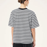 P.E NATION -  Oversized Spark Tee - Black Stripe