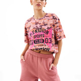 P.E NATION - Cereus Tee - Snake Camo Print