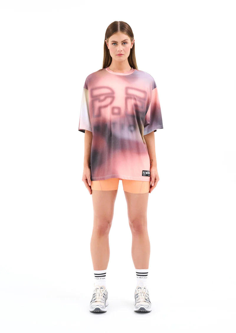 P.E Nation - Cyber Oversized Tee - Blur