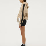 P.E NATION - Cropped Man Down Jacket - Sesame