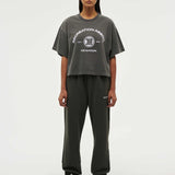 P.E NATION - Throwback Boxy SS Tee - Washed Gunmetal