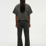 P.E NATION - Throwback Boxy SS Tee - Washed Gunmetal