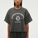 P.E NATION - Throwback Boxy SS Tee - Washed Gunmetal