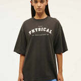 P.E NATION - Physical Oversized Tee - Washed Black