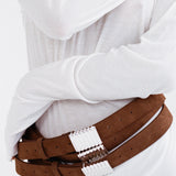 PORTER - Turtle Belt - Mocha Mousse / Silver