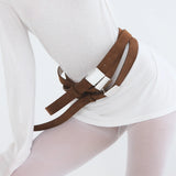 PORTER - Turtle Belt - Mocha Mousse / Silver