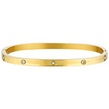 Porter - Dylan Bangle Gold - Celestial Clear