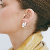 PORTER - Petite Thick Huggies - 18mm | White gold