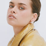 PORTER - Petite Thick Huggies - 18mm | White gold