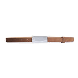 PORTER - Plate Belt - Mocha Mousse / Silver