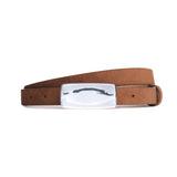 PORTER - Plate Belt - Mocha Mousse / Silver