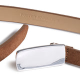 PORTER - Plate Belt - Mocha Mousse / Silver