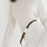 PORTER - Snail Belt - Mocha Mousse / Silver