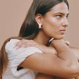 PORTER - Turtle Earrings | White Gold