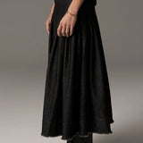 POL CLOTHING - Reece Denim Skirt - Black Wash