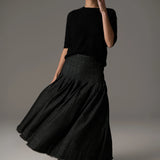 POL CLOTHING - Reece Denim Skirt - Black Wash