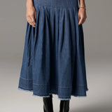 POL CLOTHING - Reece Denim Skirt - Blue Wash