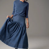 POL CLOTHING - Reece Denim Skirt - Blue Wash