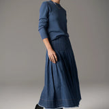 POL CLOTHING - Reece Denim Skirt - Blue Wash