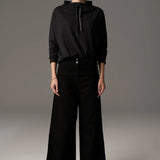 POL CLOTHING - Beech Drawcord Knit - Charcoal