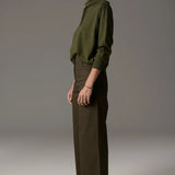 POL CLOTHING - Beech Drawcord Knit - Khaki