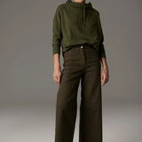 POL CLOTHING - Beech Drawcord Knit - Khaki