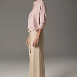POL CLOTHING - Beech Drawcord Knit - Pink