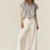 POL CLOTHING - Carsen Full Length Pant - Ecru