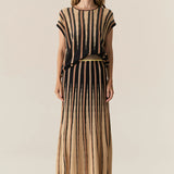 POL CLOTHING - Tedd Knit Skirt - Ink / Camel