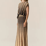 POL CLOTHING - Tedd Knit Skirt - Ink / Camel