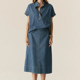 POL CLOTHING - Carsen Denim Shirt - Light Wash