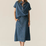 POL CLOTHING - Carsen Denim Shirt - Light Wash