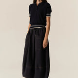 POL CLOTHING - Lask Knit Polo - Ink/Ecru