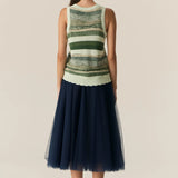 POL CLOTHING - Marc Multi Tank - Green Multi