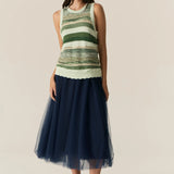 POL CLOTHING - Marc Multi Tank - Green Multi
