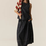 POL CLOTHING - Avrid Bubble Skirt -  Chambray