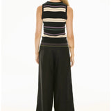 POL CLOTHING - Fey Ribbed Tank - Black Multi