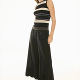 POL CLOTHING - Fey Ribbed Tank - Black Multi