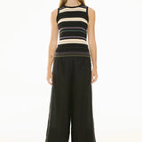 POL CLOTHING - Fey Ribbed Tank - Black Multi