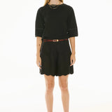 POL CLOTHING - Harlyn Topstitch Tee - Black