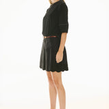 POL CLOTHING - Safria Scallop Short - Black